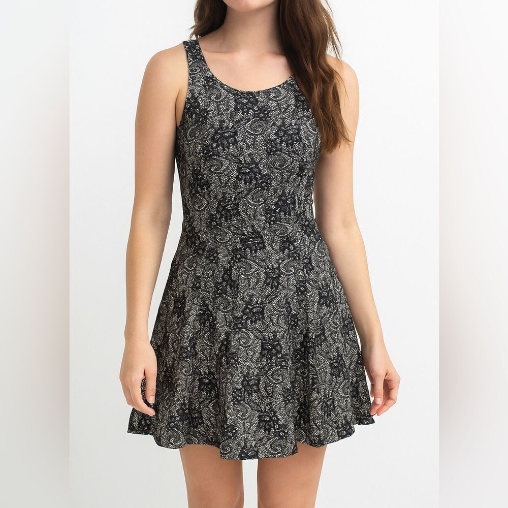 Banana Republic Black White Double Lined Dress Sleeveless